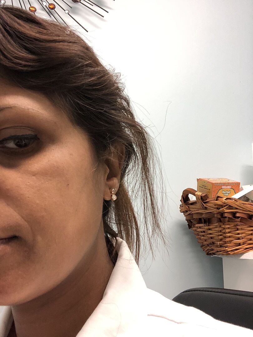 Dangling Two Stone Ruby Earrings