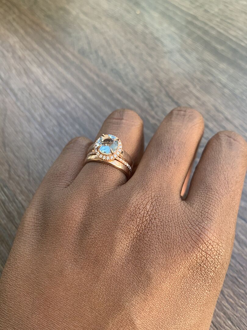 Polished Flat Surface Dome Wedding Band for Her