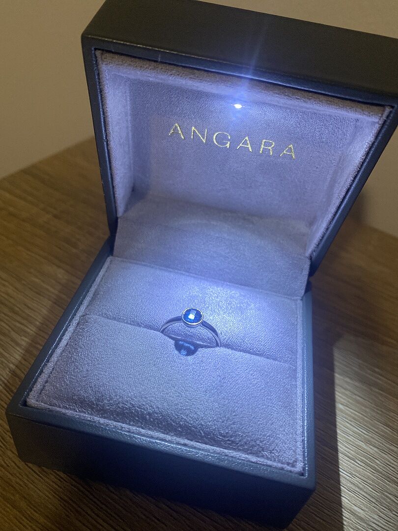 Bezel Set Round Opal Stackable Ring