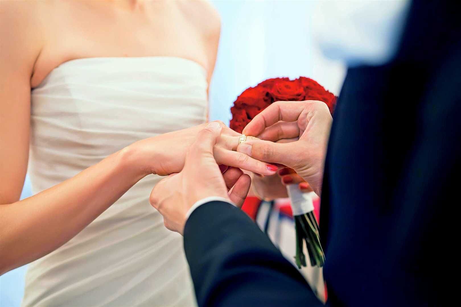 White & Enhanced Blue Diamond Low Dome Comfort Fit Ring for Him