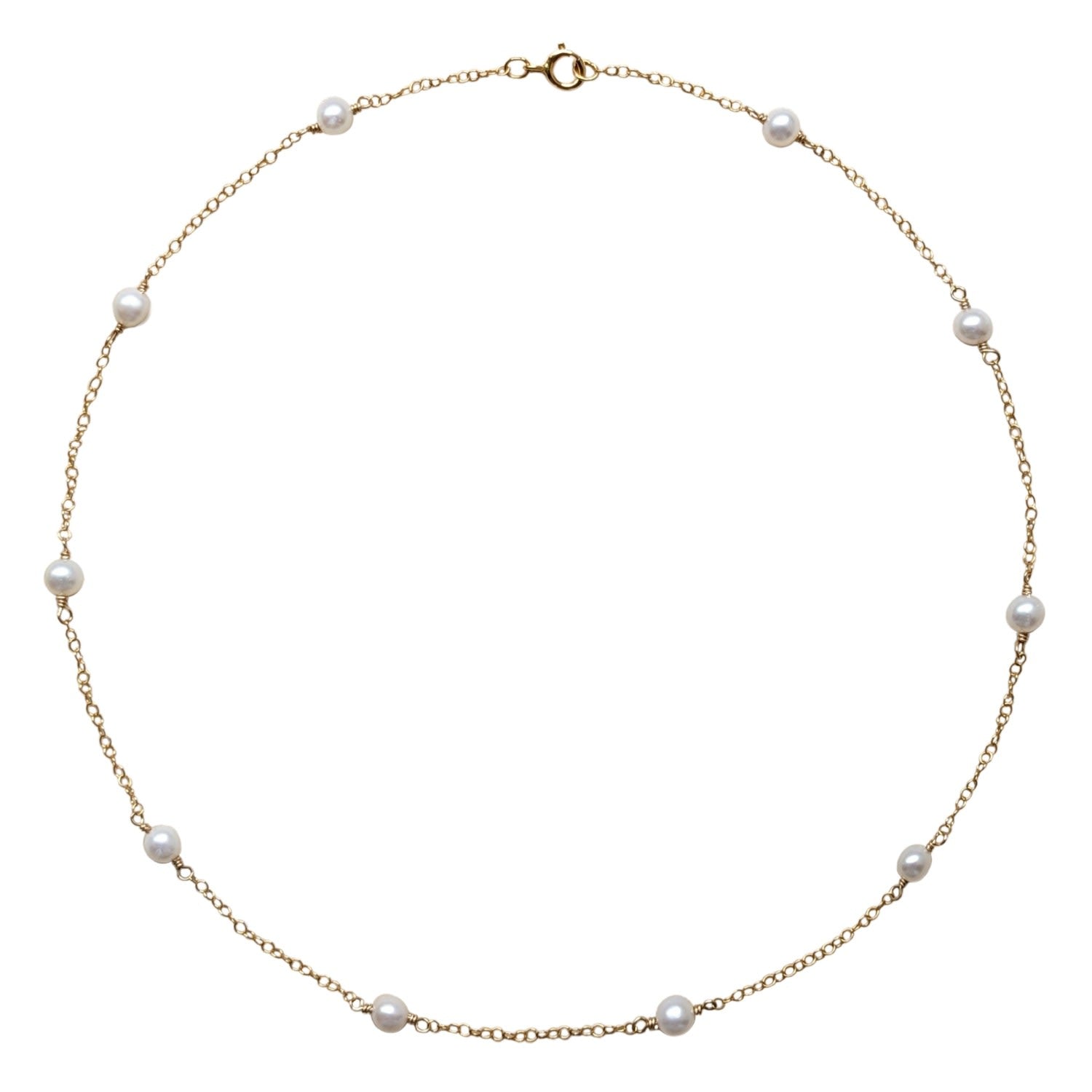 Orla Pearl And Chain Gold Filled Necklace