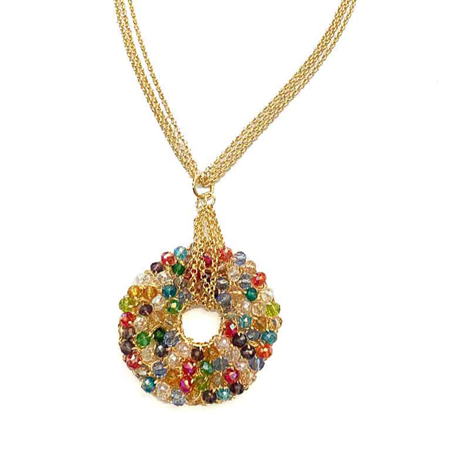 Multicolor Snowdrop Handmade Necklace