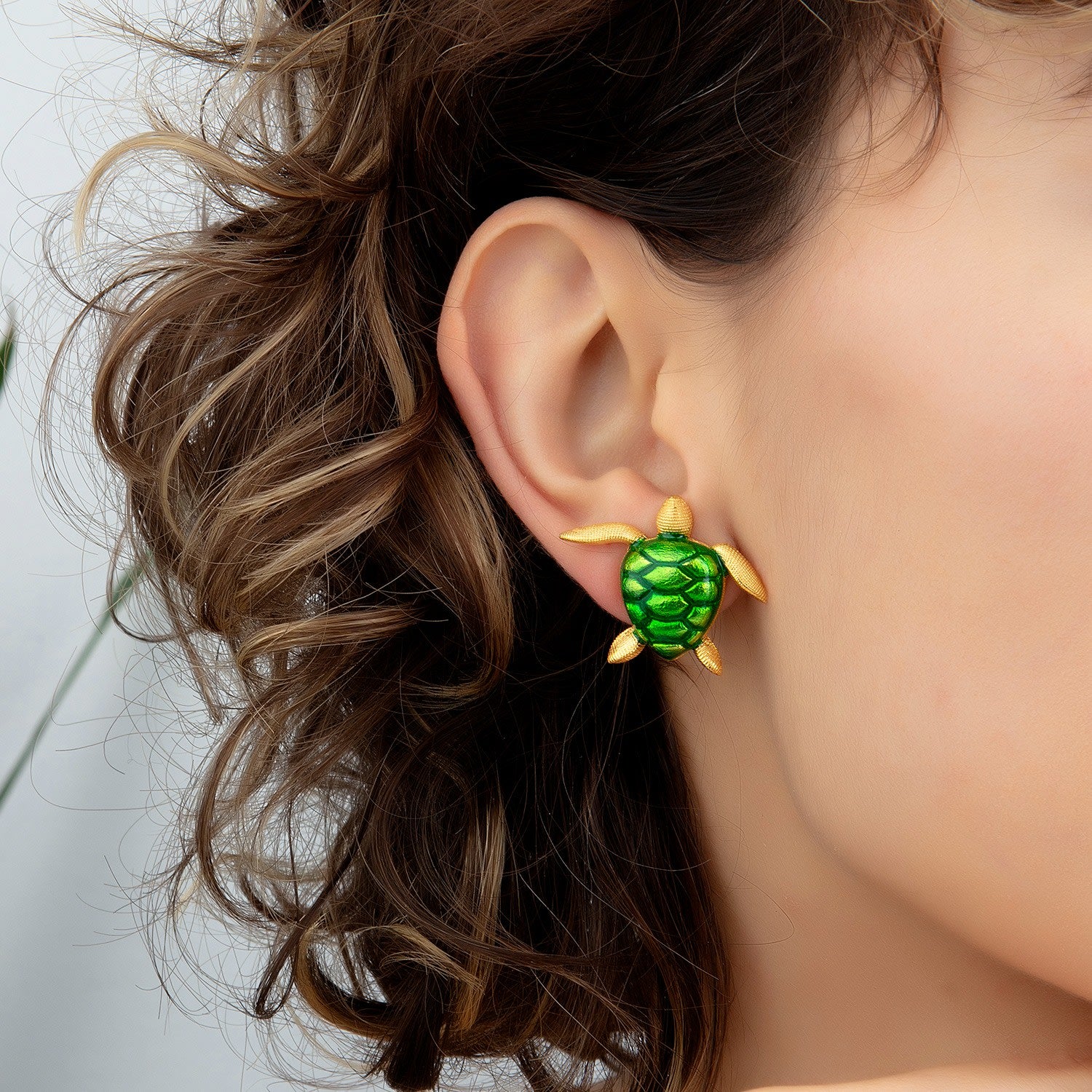 Green Sea Turtle Earrings