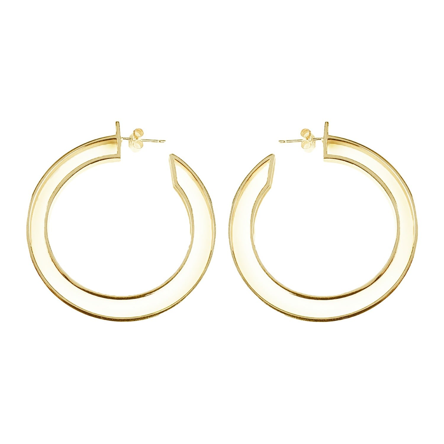Large Double Hoops - Gold