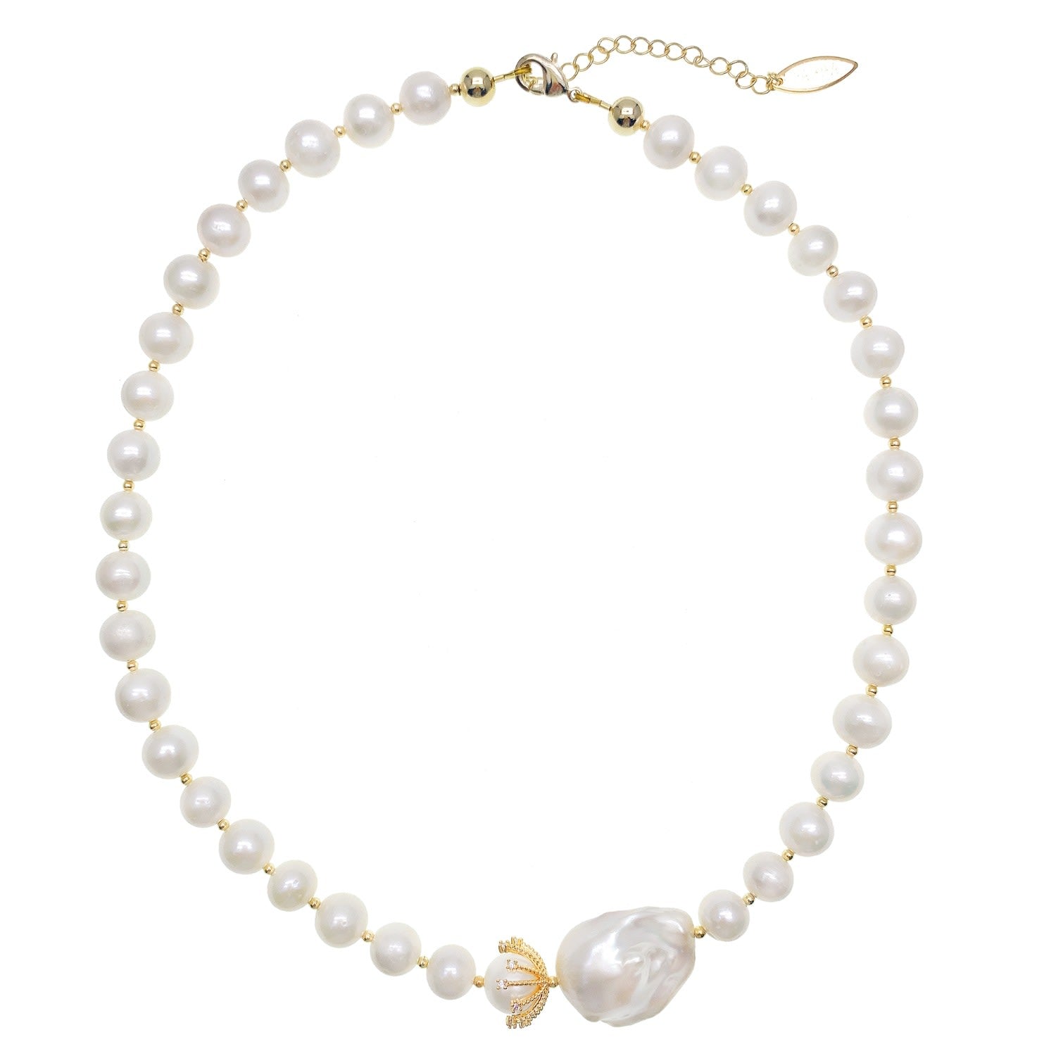 Freshwater Pearls With Baroque Pearls Timeless Short Necklace