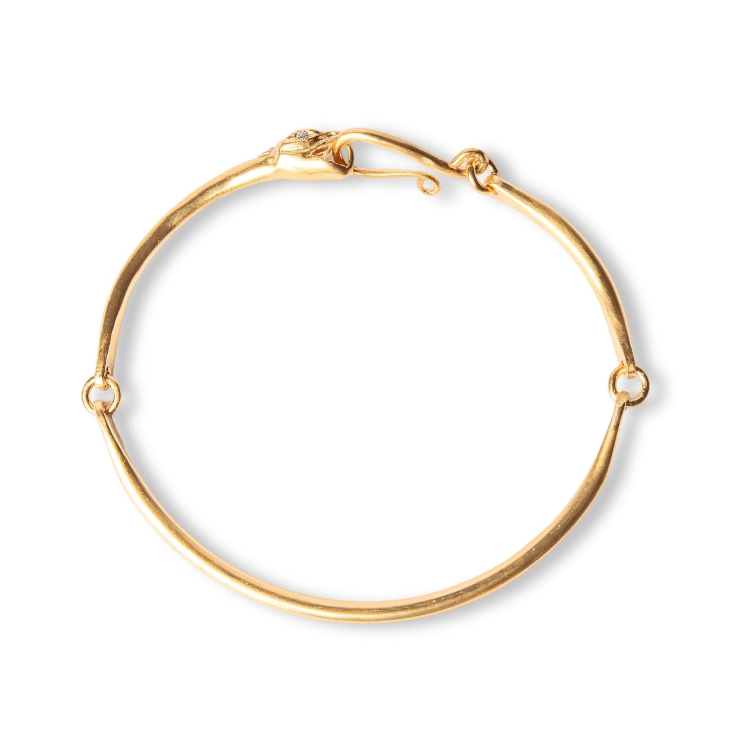 Ouroboros Snake Gold Plated Bracelet