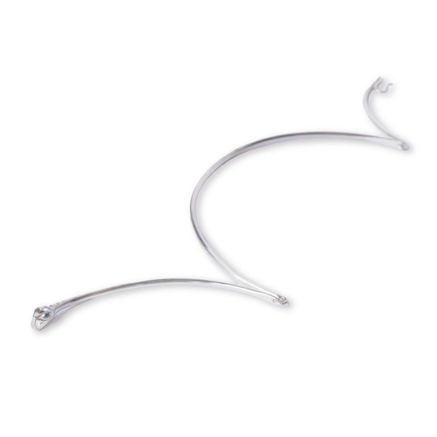 Ouroboros Snake Silver Choker Necklace