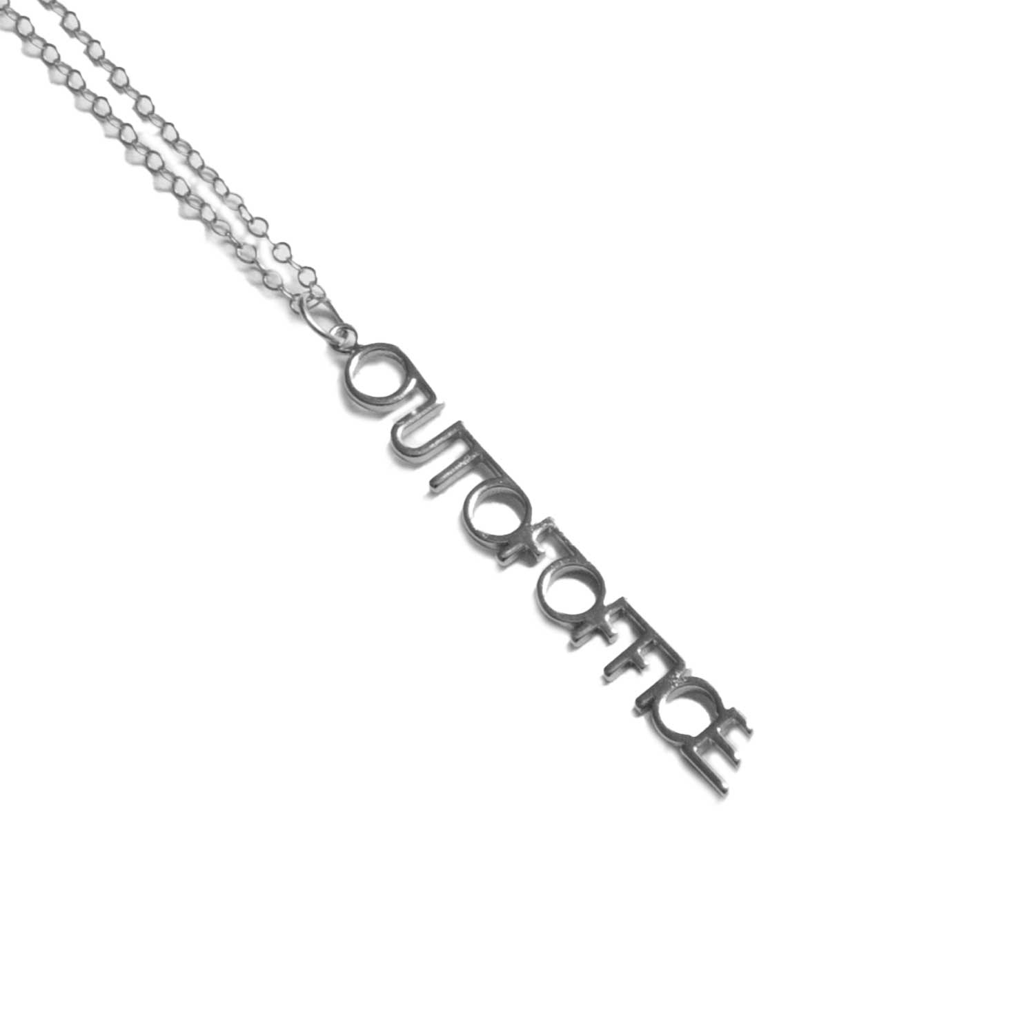 Out Of Office Charm Necklace Sterling Silver