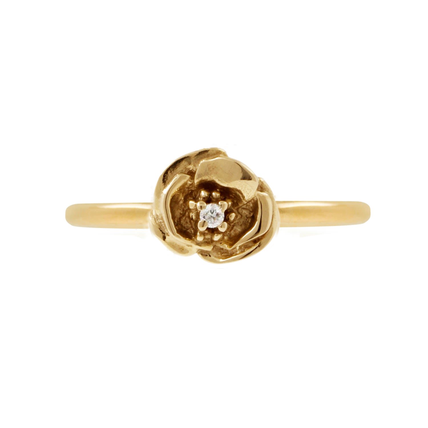Poppy Diamond Ring – Gold Vermeil