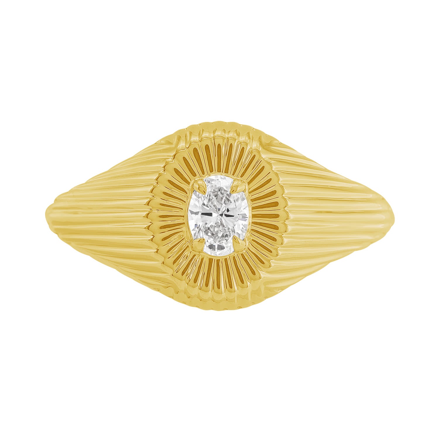 Oval Cut Diamond Cocktail Ring In Yellow Gold – Designer Fine Jewelry