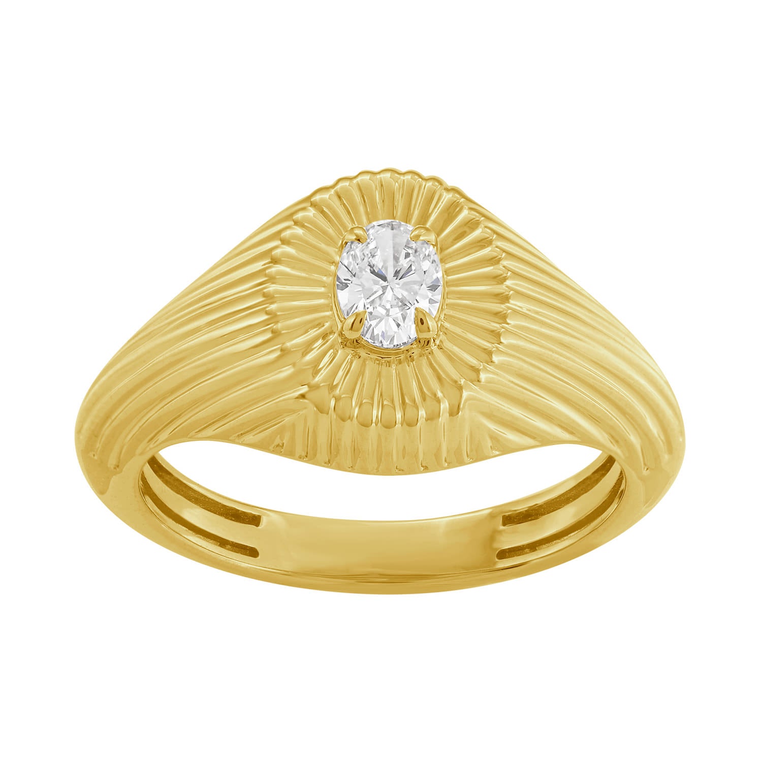 Oval Cut Diamond Cocktail Ring In Yellow Gold – Designer Fine Jewelry