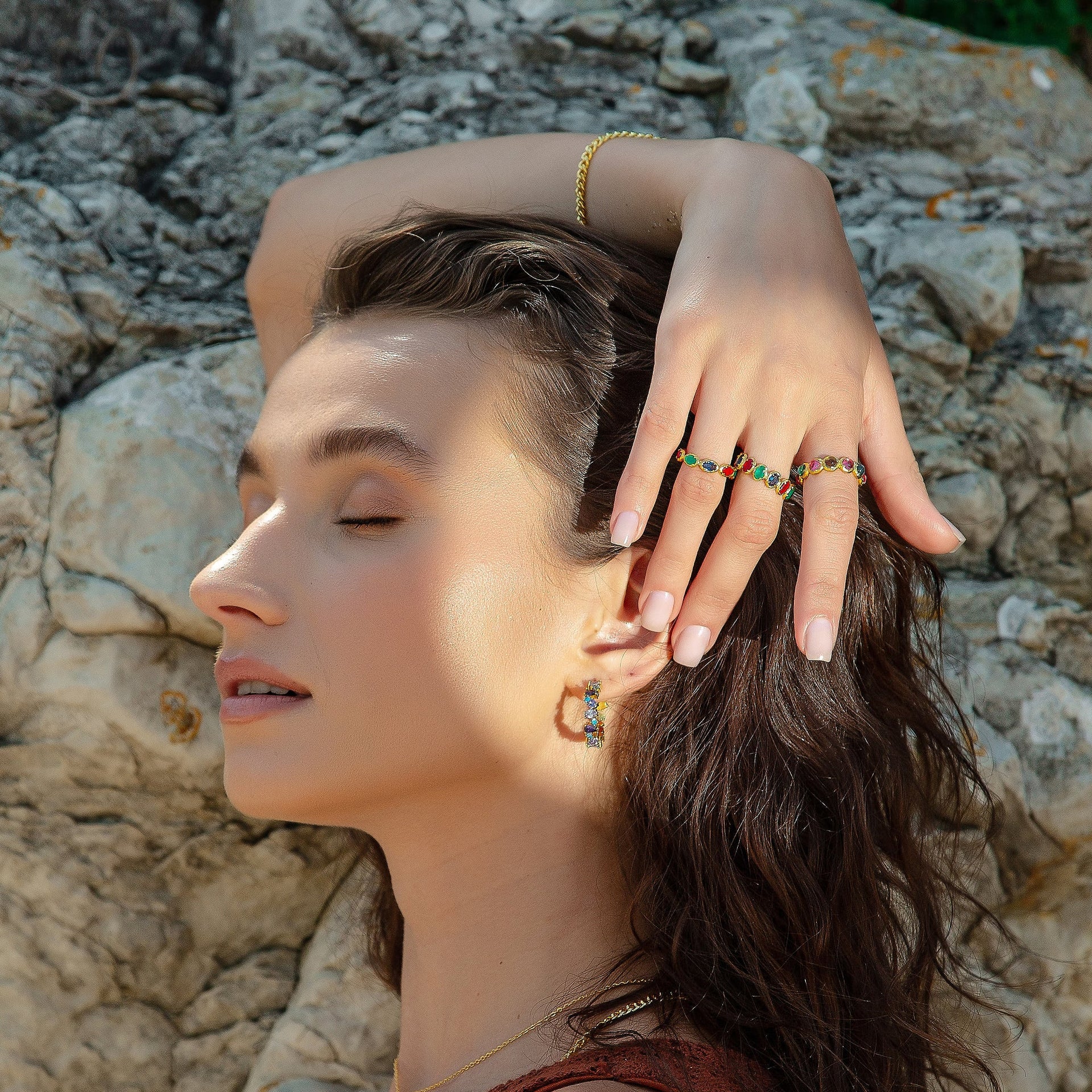 Aurora Crown Gold Oval Ring