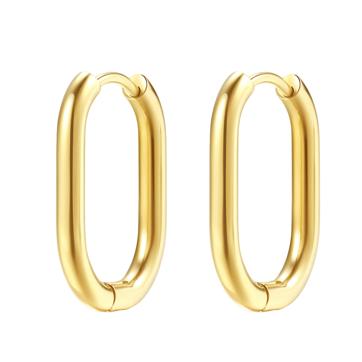 Small Thin Oval Hoop Earrings