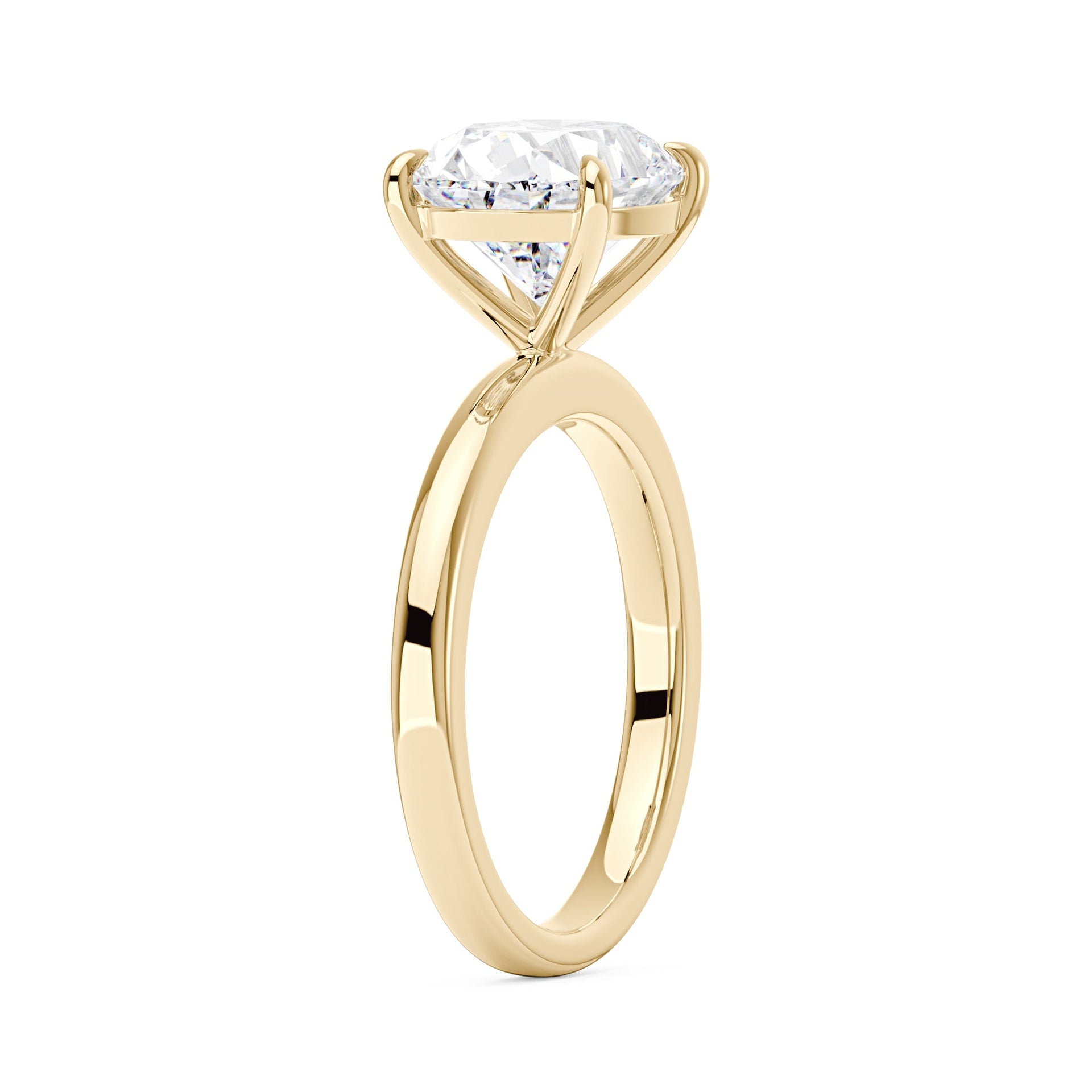 4 Carat Oval Moissanite Solitaire Engagement Ring