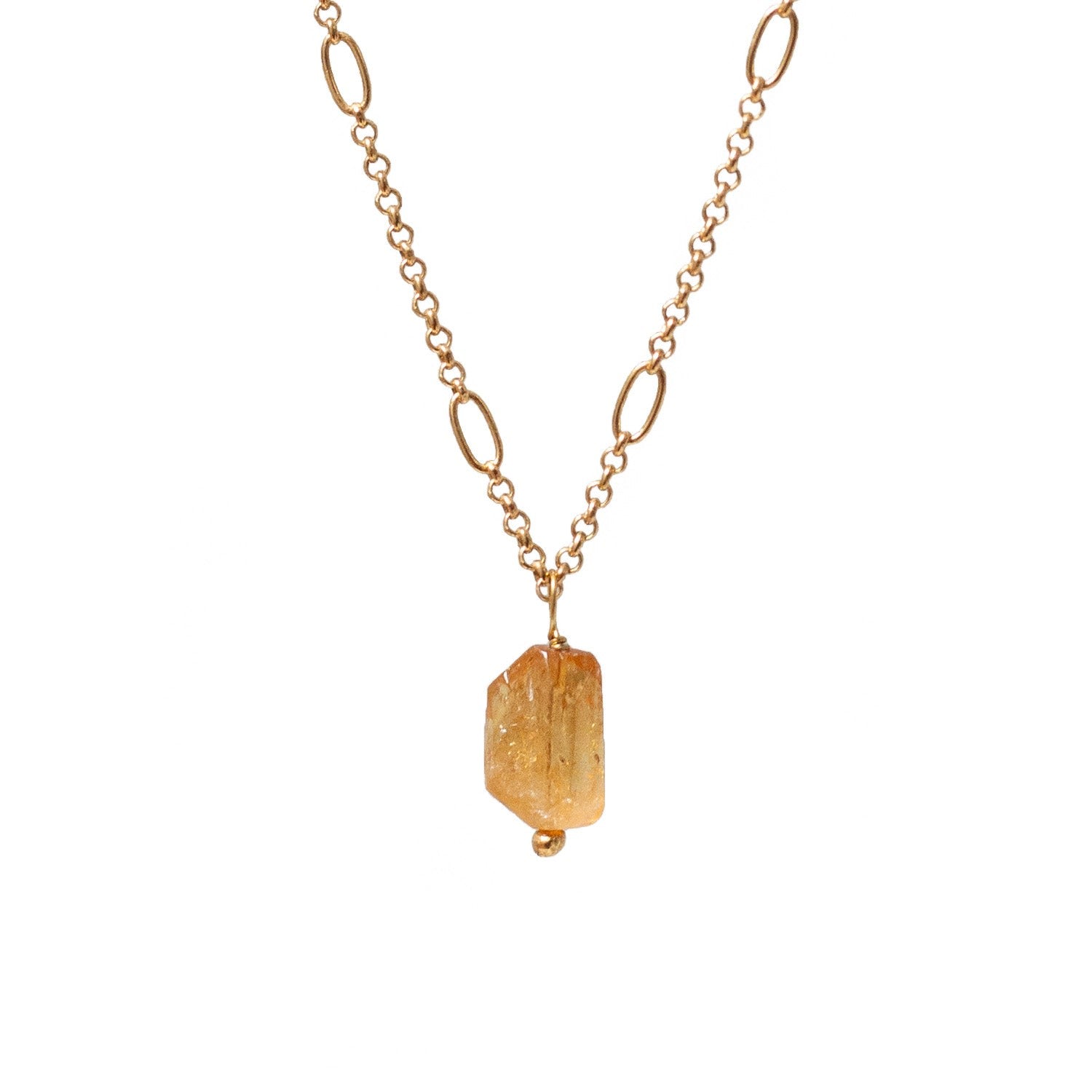 Ovala Chain With Warm Citrine