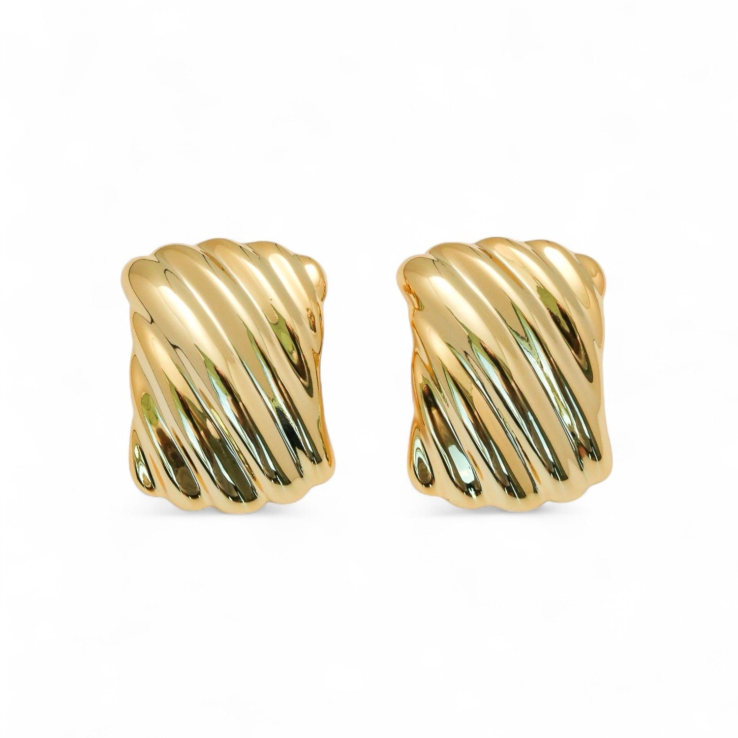 Oversized Wave Stud Earrings