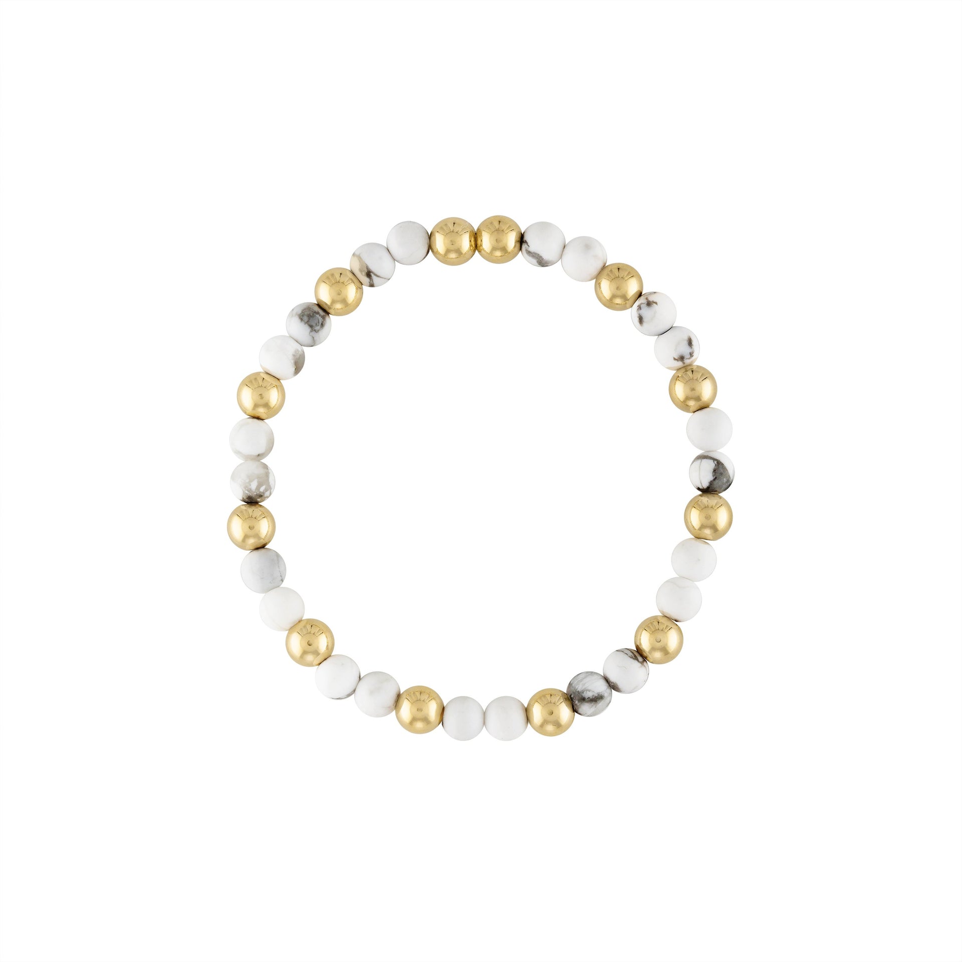 Marbly Howlite Gem Bracelet
