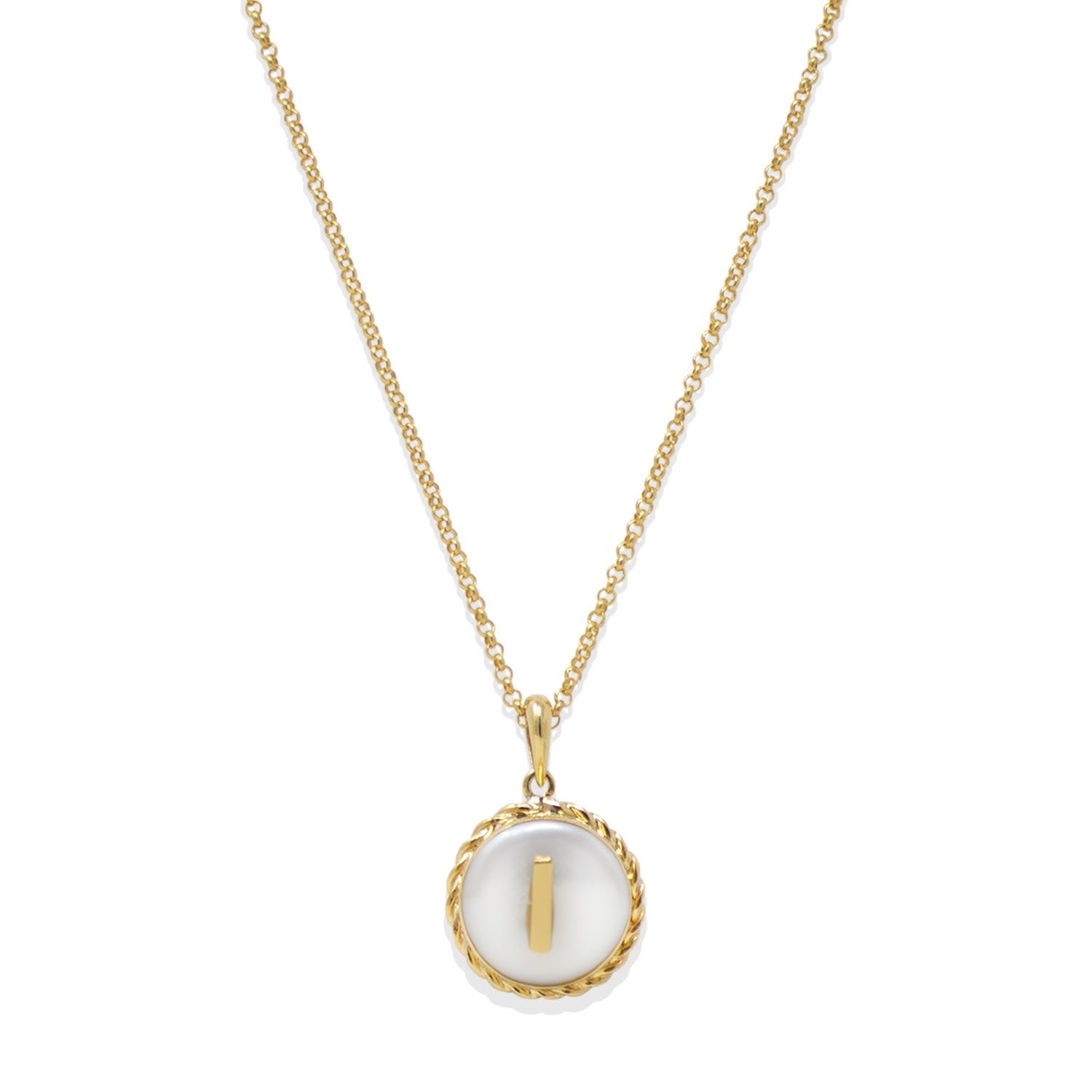 Moonglow Gold-Plated Initial Pearl Necklace
