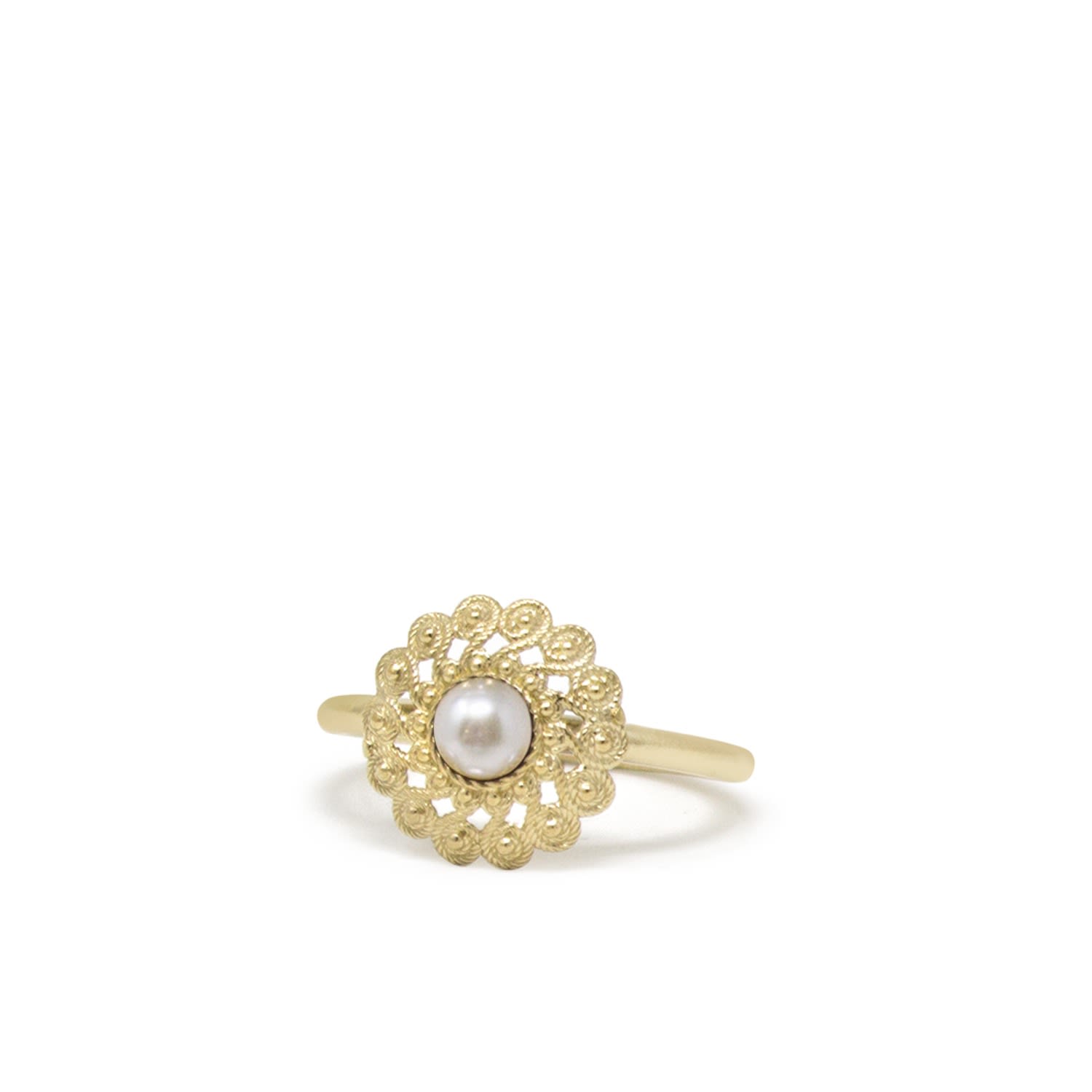 Filigrana Gold-Plated Pearl Ring