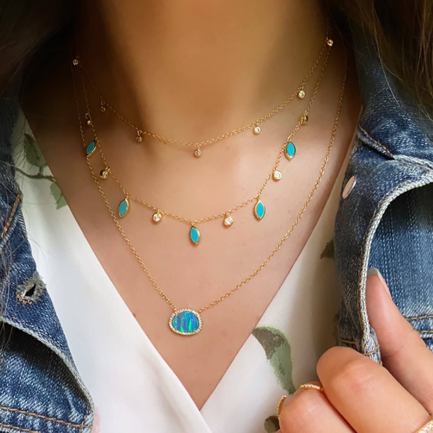 Drops Of Spring In Turquoise - Blue