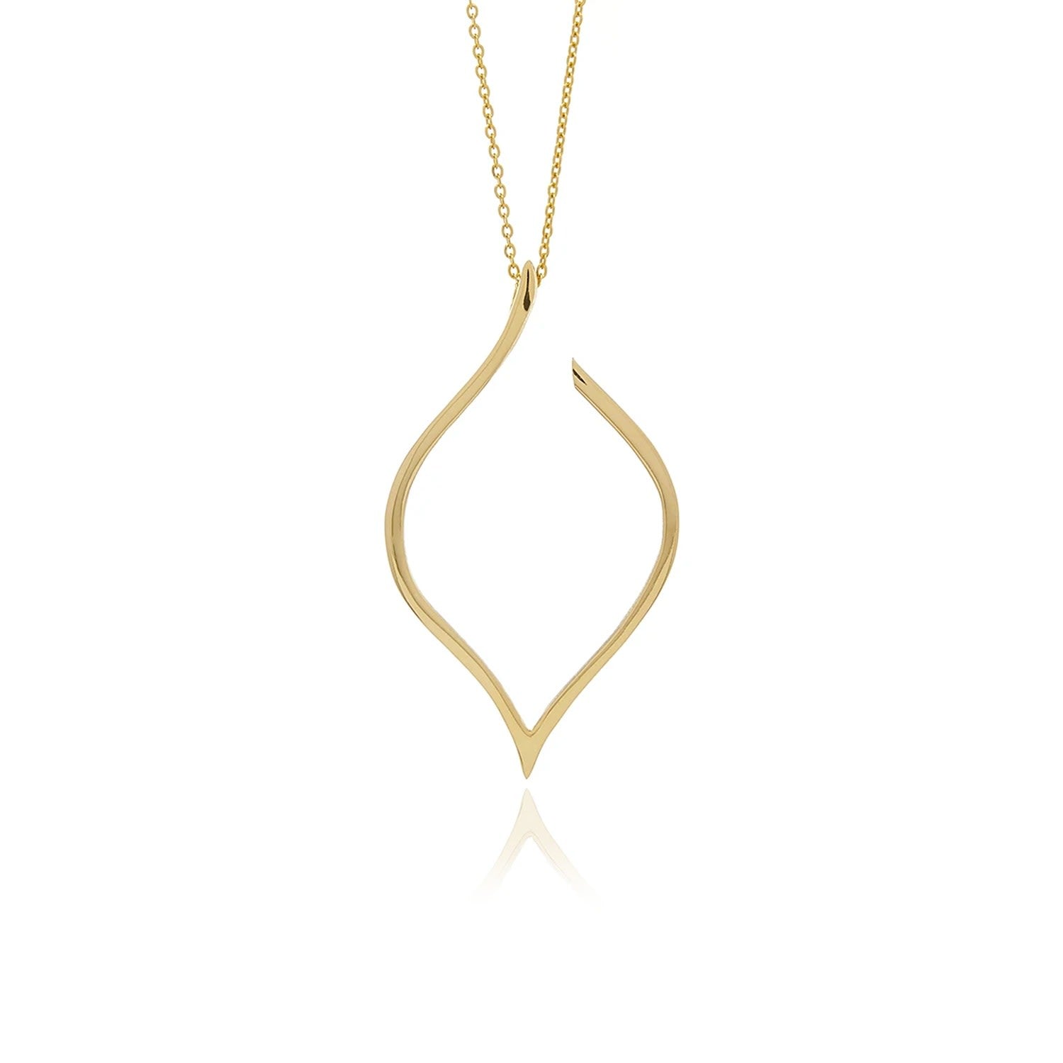 Gold Petal Pendant