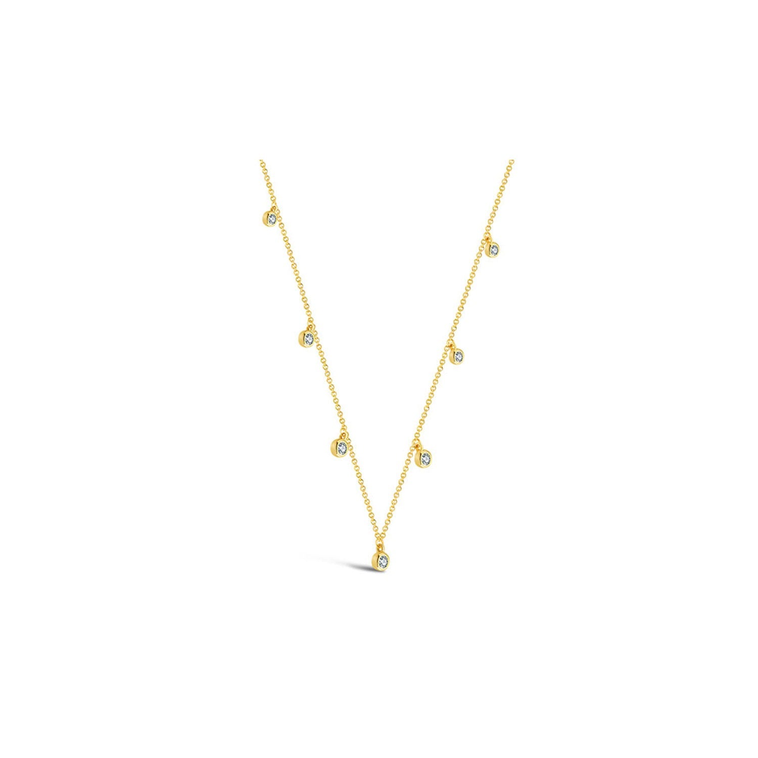 18K Yellow Gold By The Yard Diamond Necklace