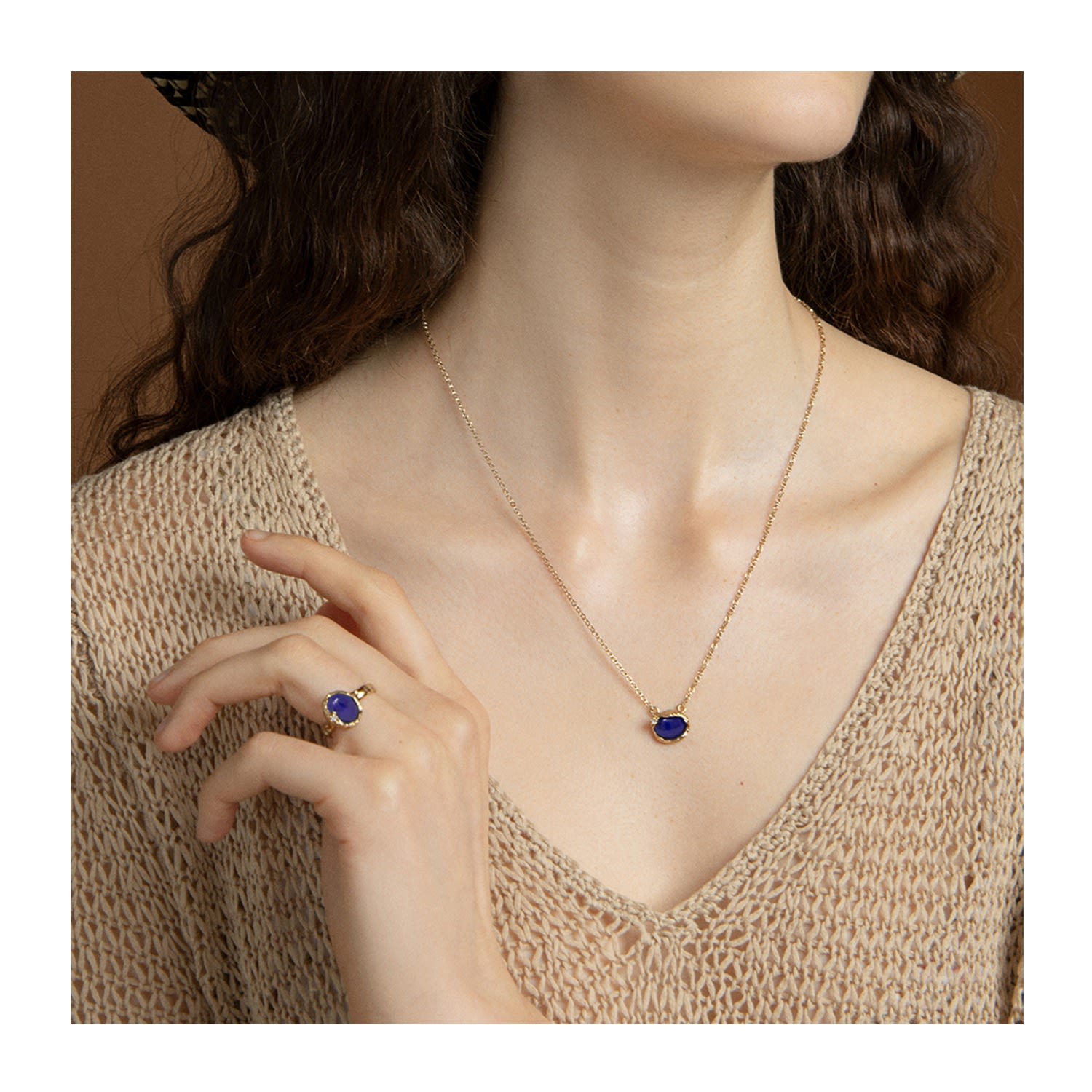 Ad Astra Gold-Plated Lapis Lazuli Necklace