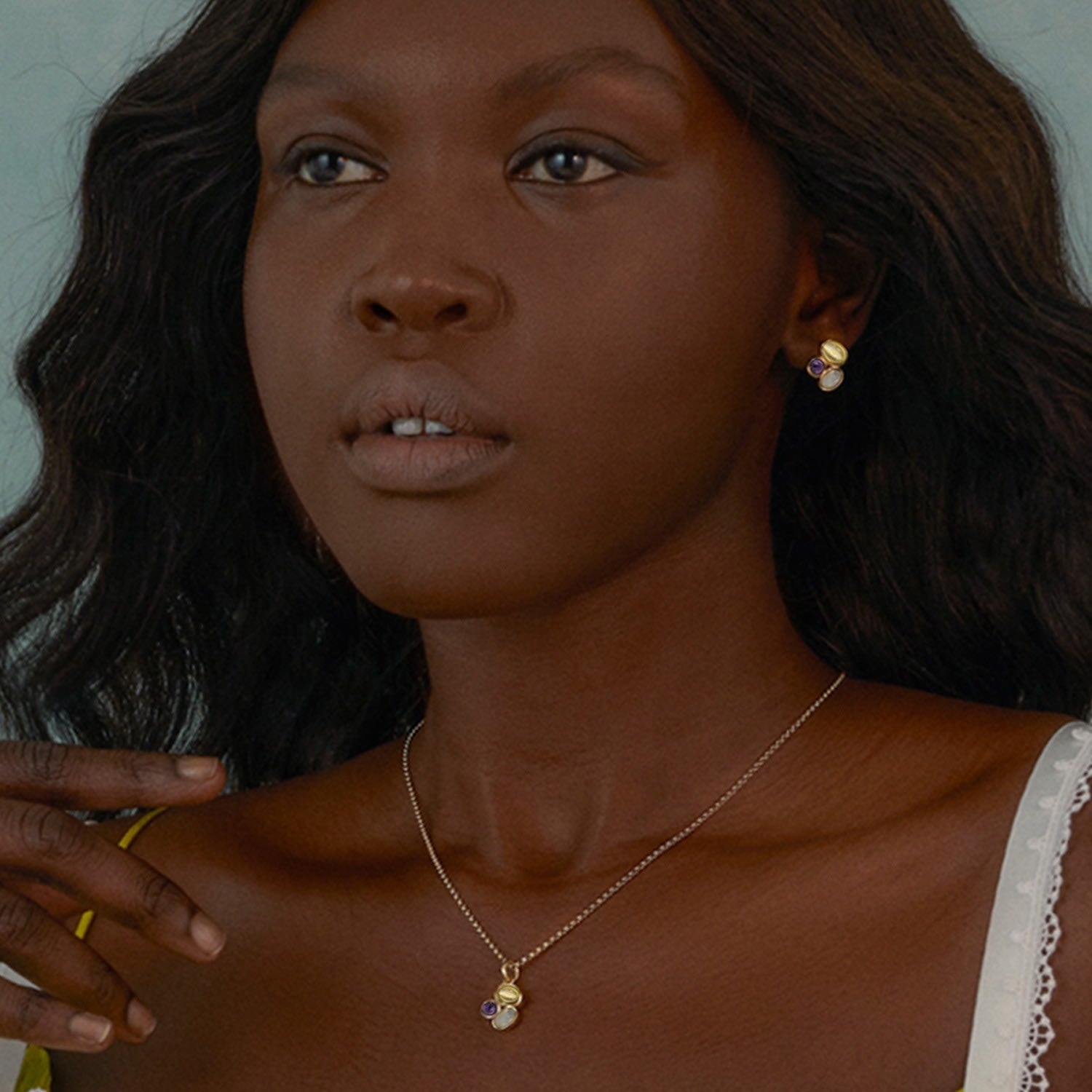 Cosmo 18Kt Gold-Plated Multicolor Mini Necklace