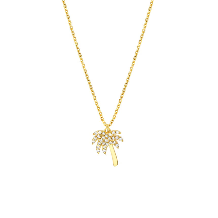 Palm Tree Pendant With Diamonds