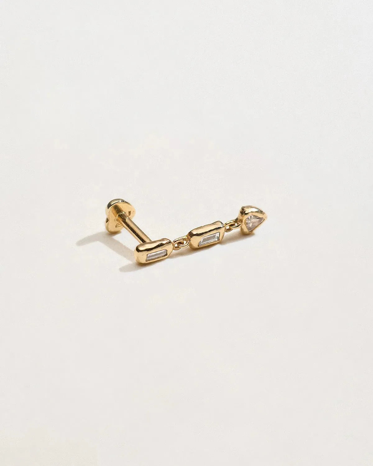 Baguette Triangle Stud