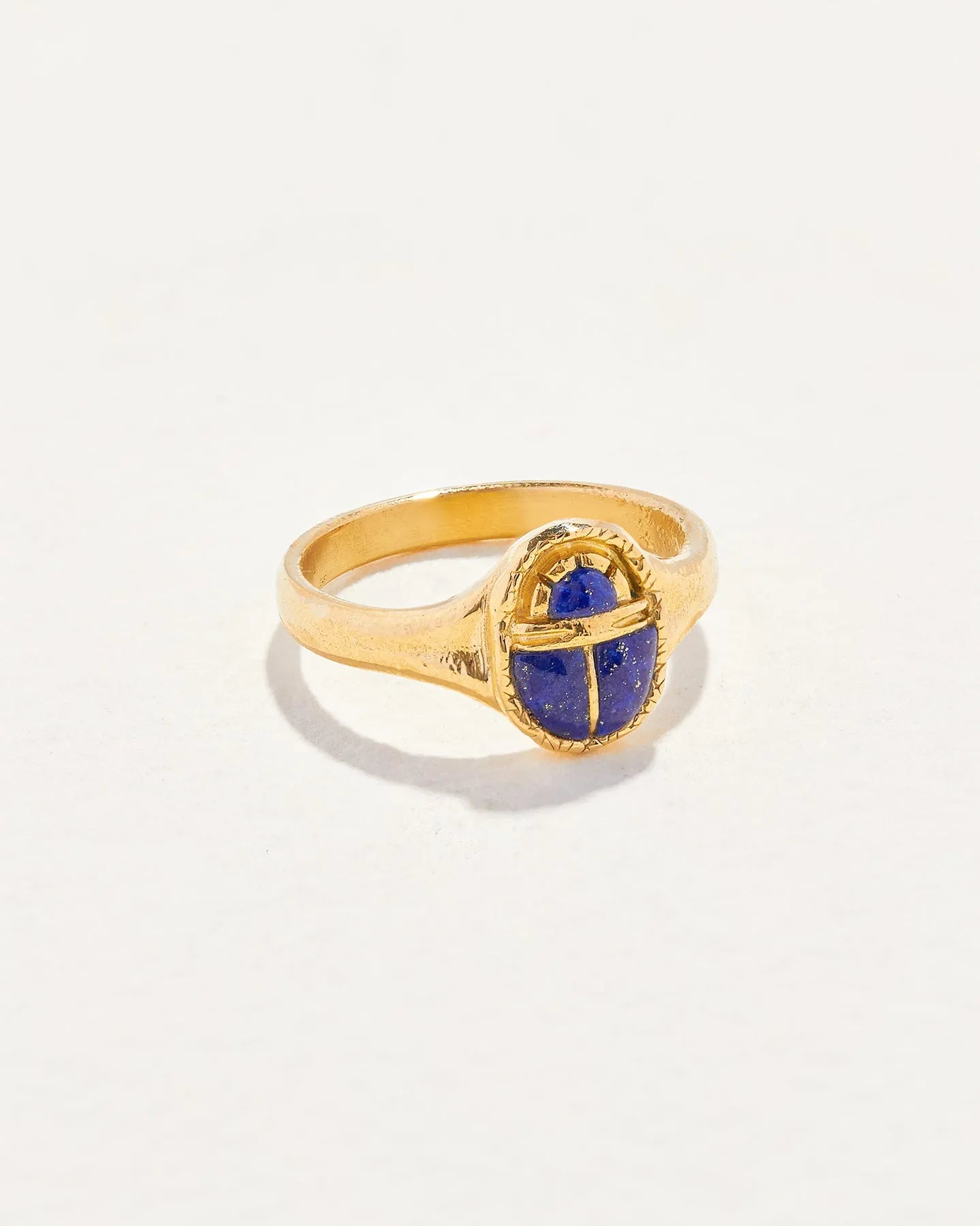 Inlay Scarab Ring