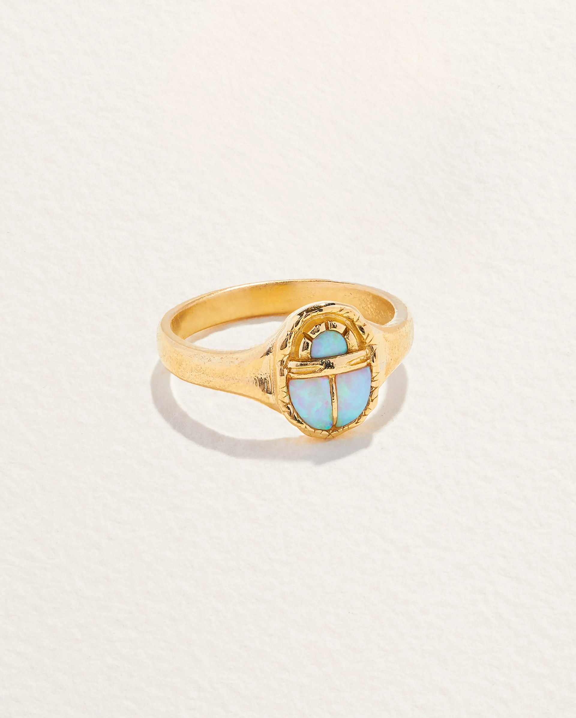 Inlay Scarab Ring