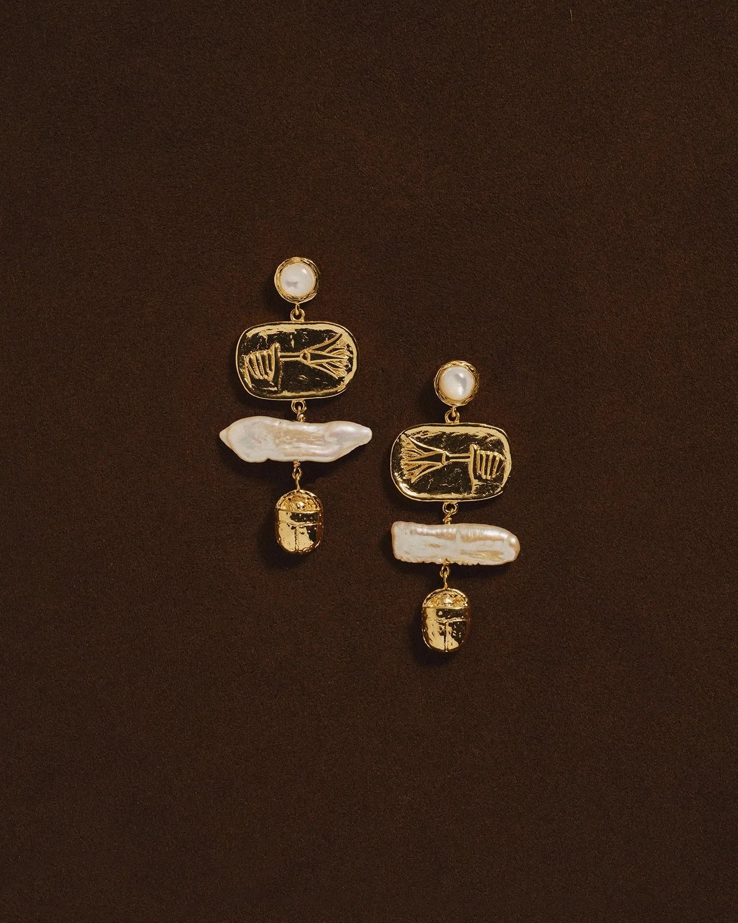 Lotus Drop Earrings