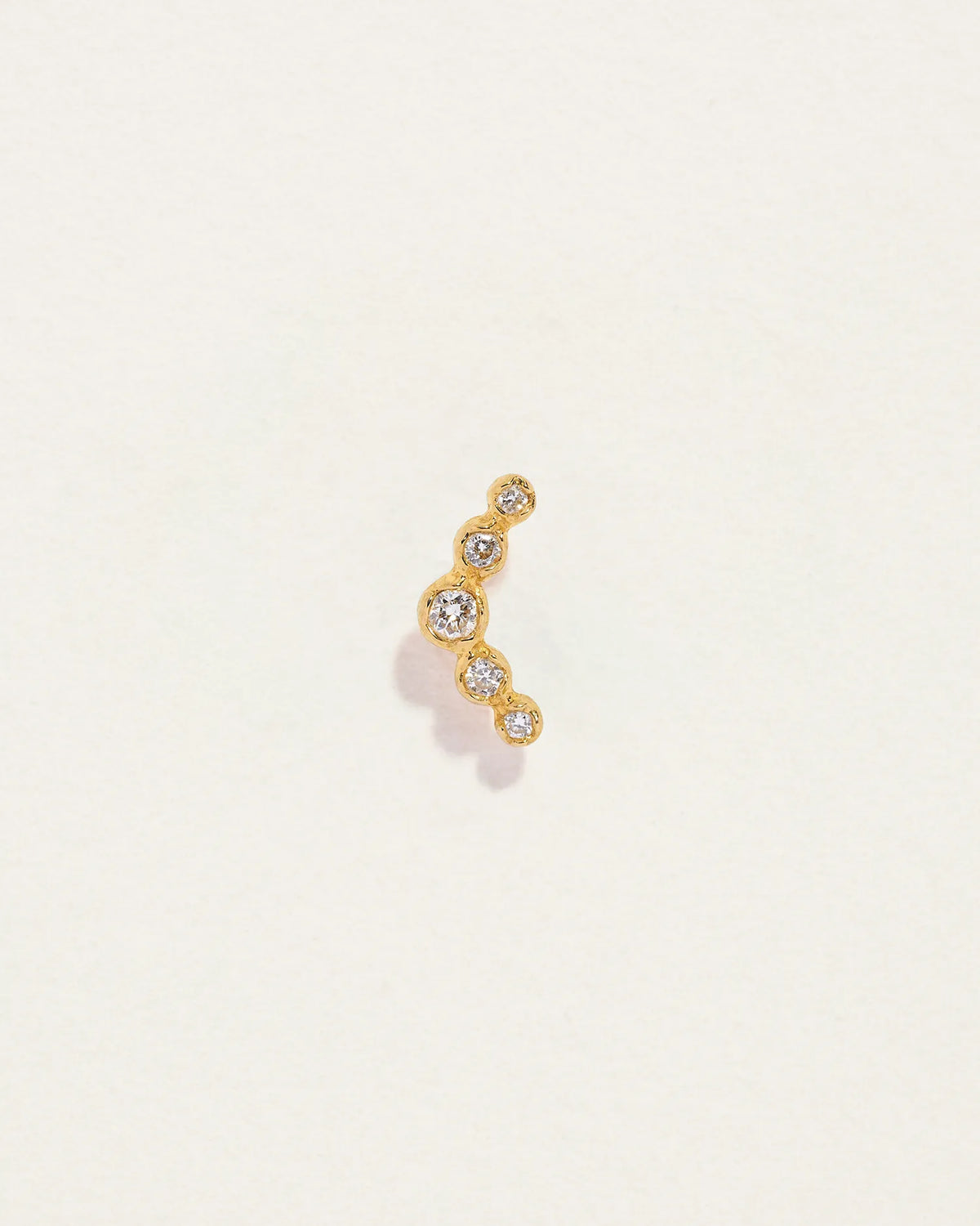 Molten Crescent Stud