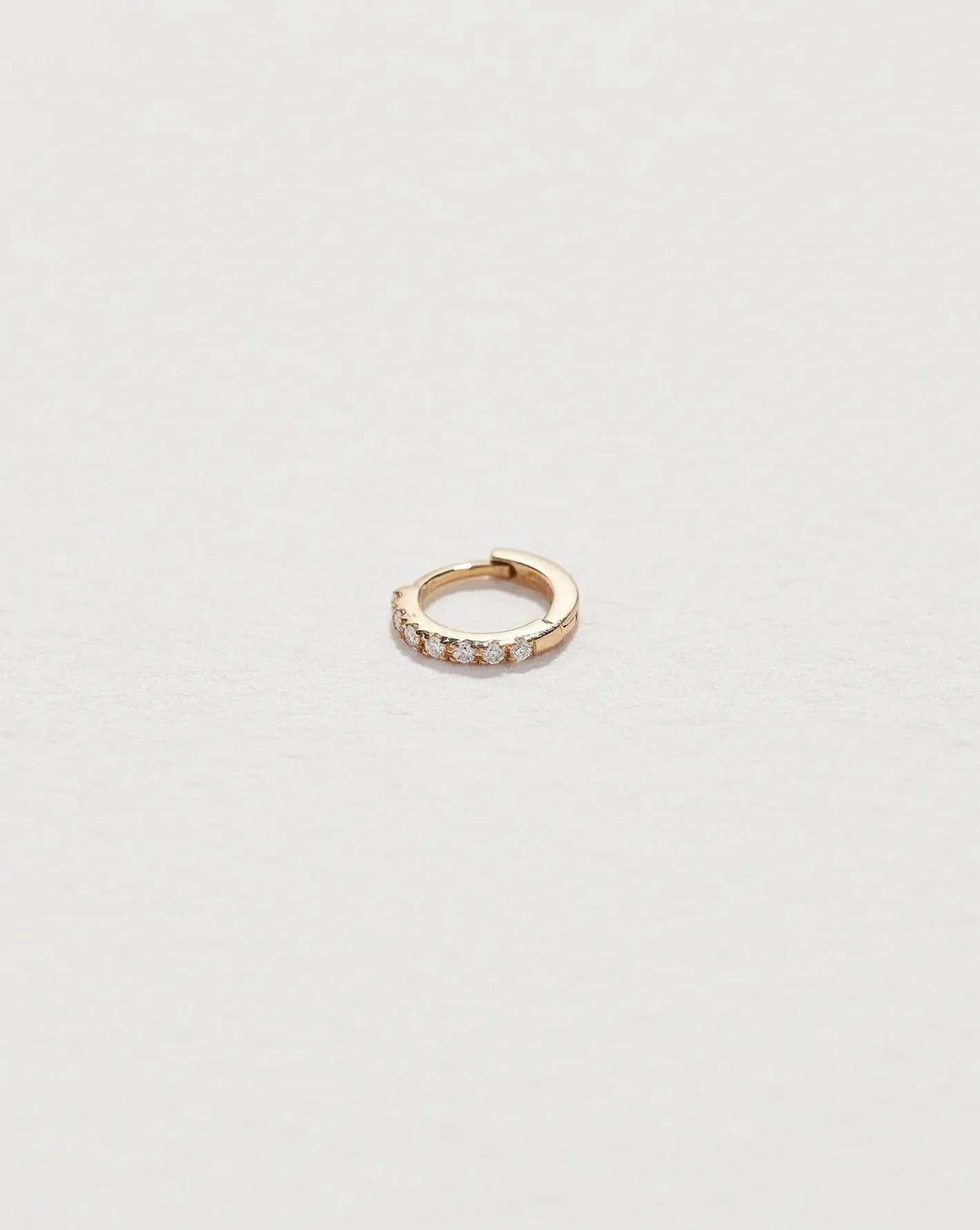Tiny Half Pavé Huggie