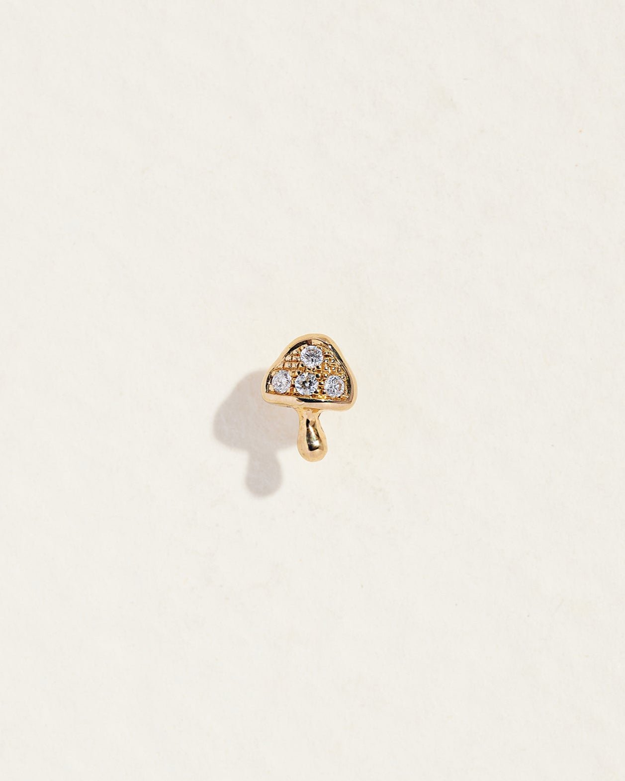 Tiny Pavé Mushroom Stud