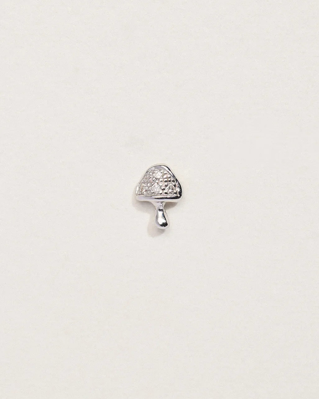 Tiny Pavé Mushroom Stud