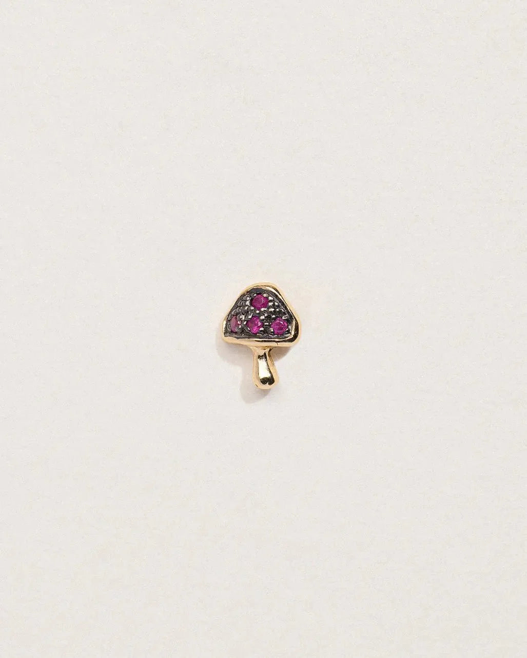 Tiny Pavé Mushroom Stud
