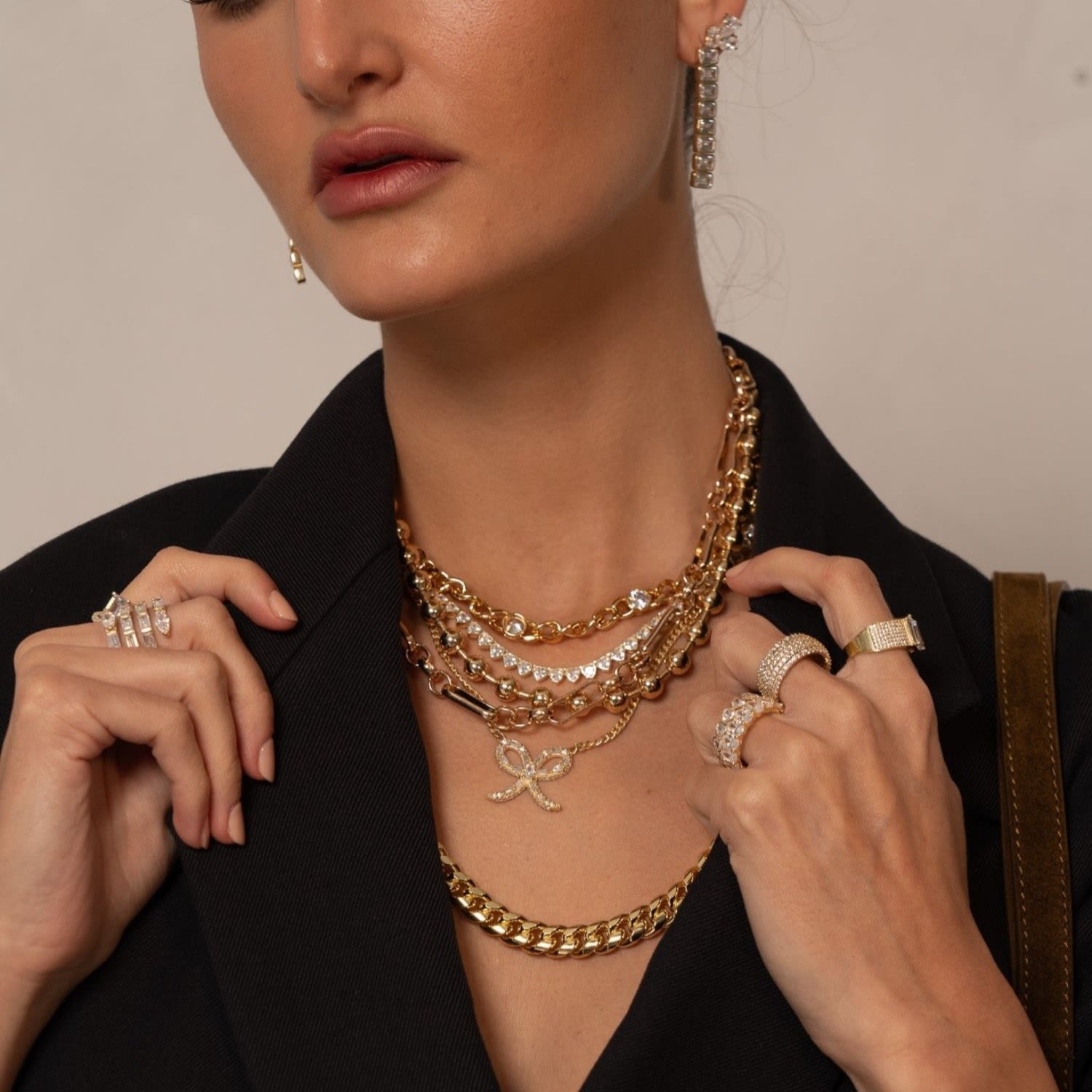 Beaded Ball Bar Necklace