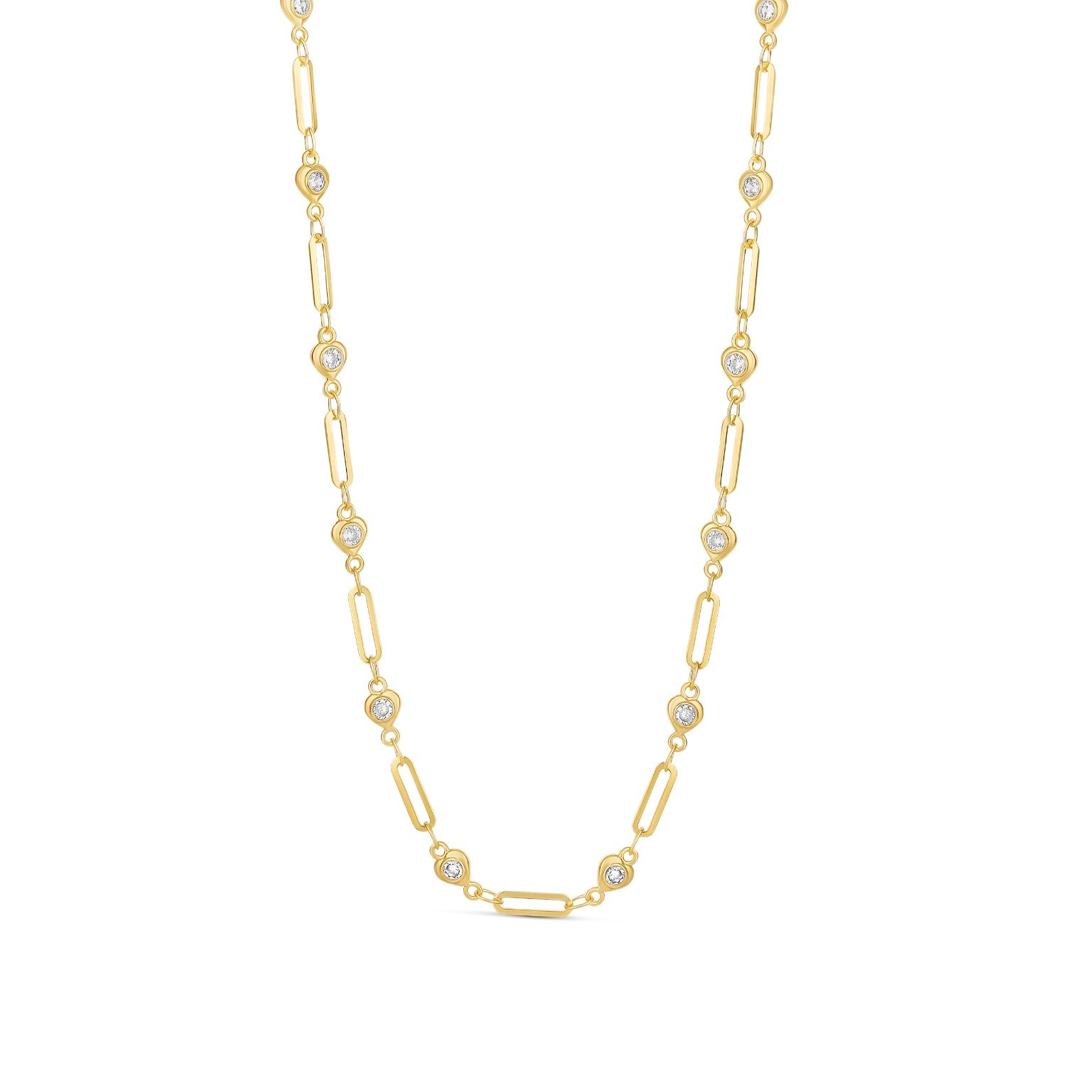 Paper Clip And Stone Chain
