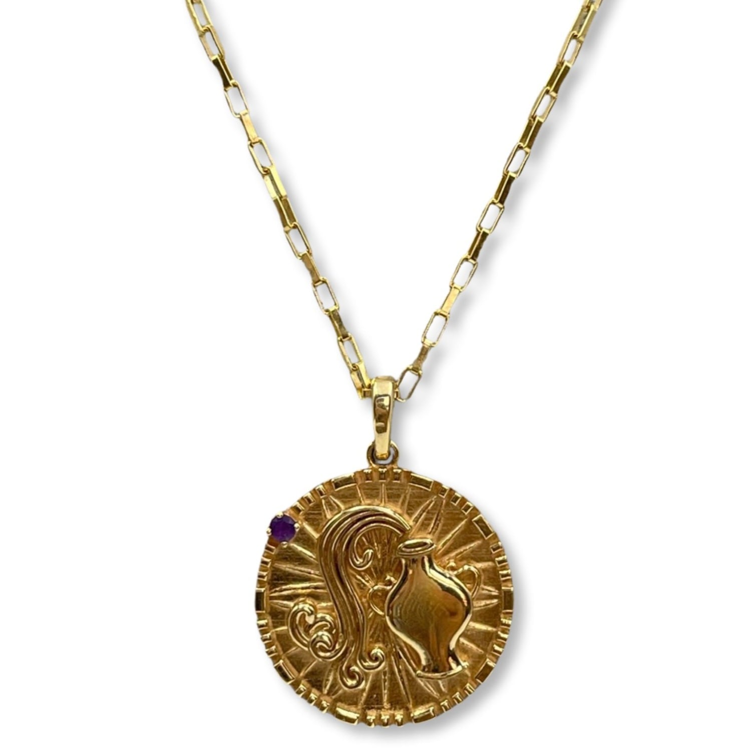 Papyrus Zodiac Vermeil Aquarius Pendant