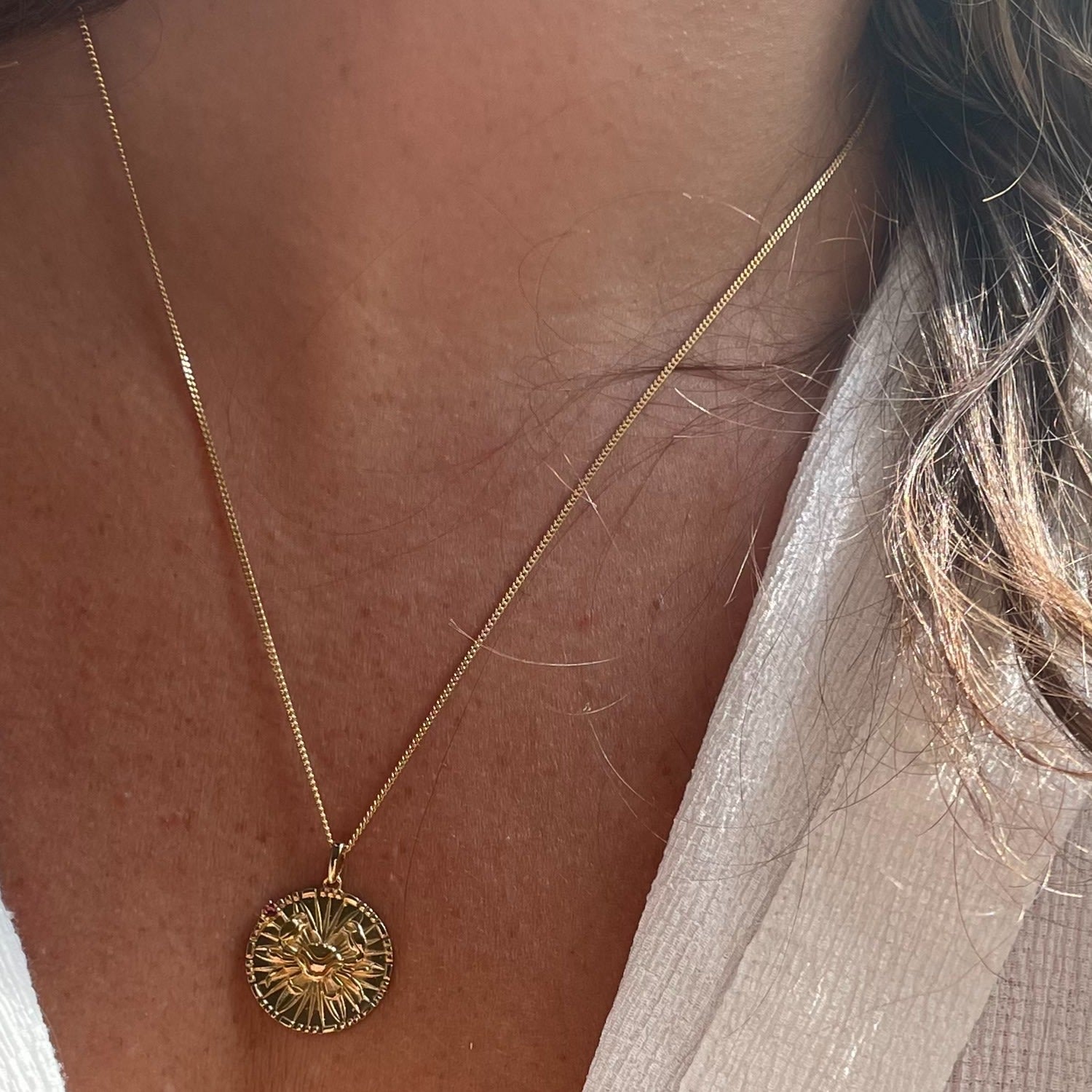 Papyrus Zodiac Vermeil Cancer Pendant