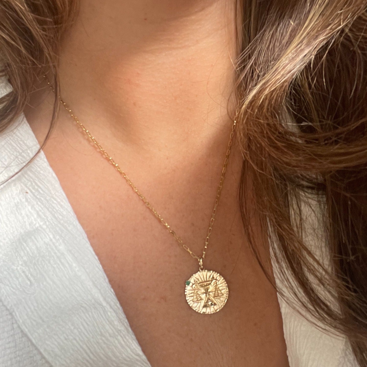 Papyrus Zodiac Vermeil Libra Pendant