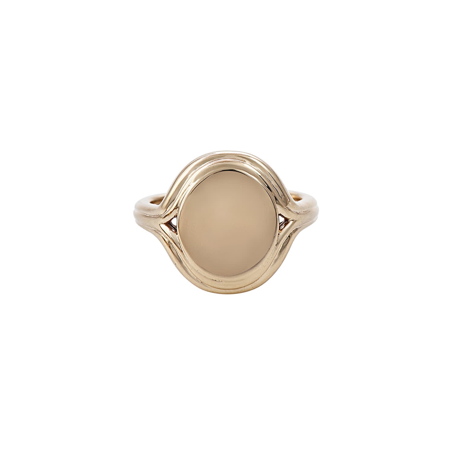 Parallel Gold Signet Ring
