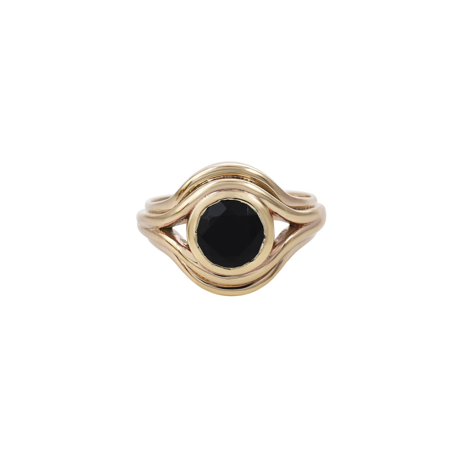 Parallel Onyx Pinky Ring