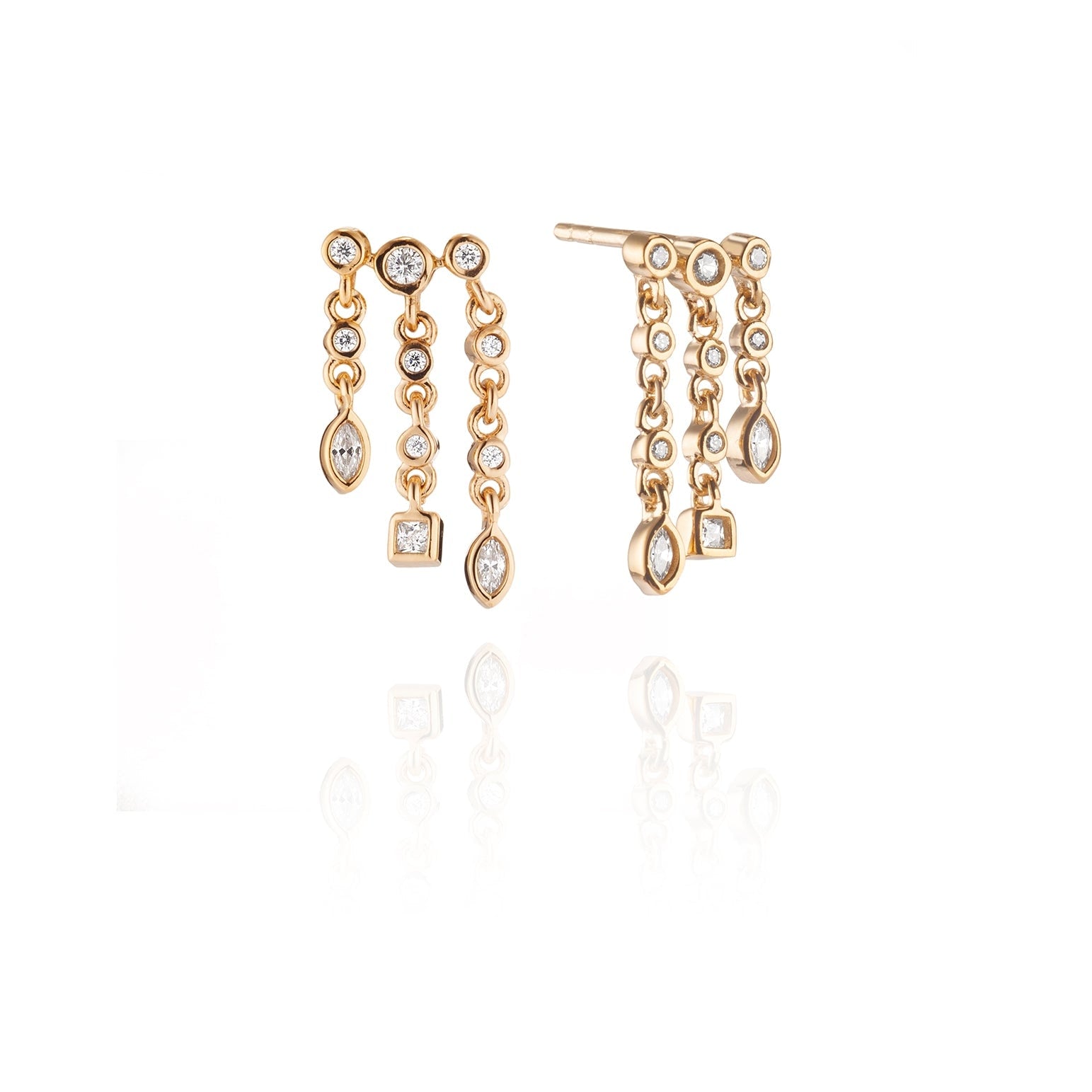 Paros Illusion Earrings Silver