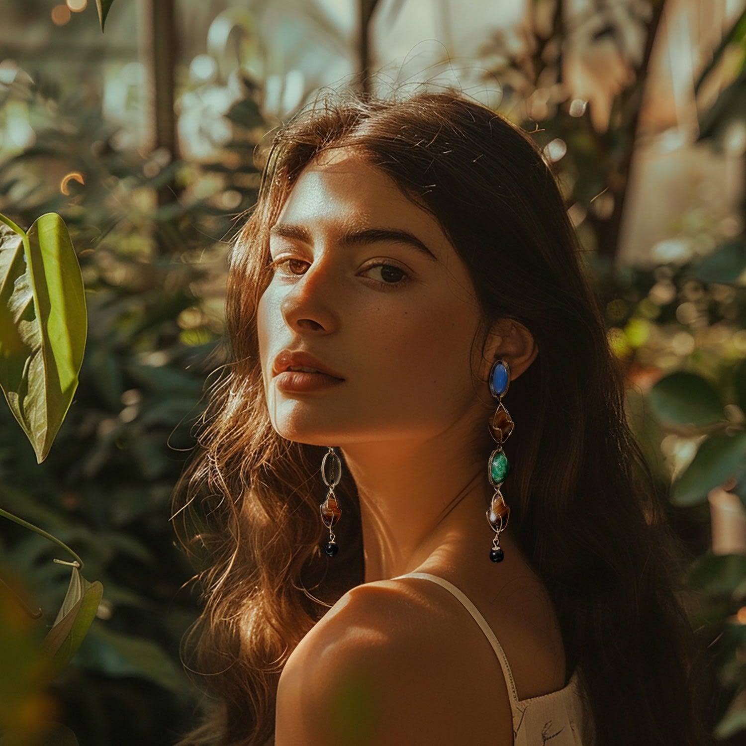 Paseo Earring In Sea/Pine Multi