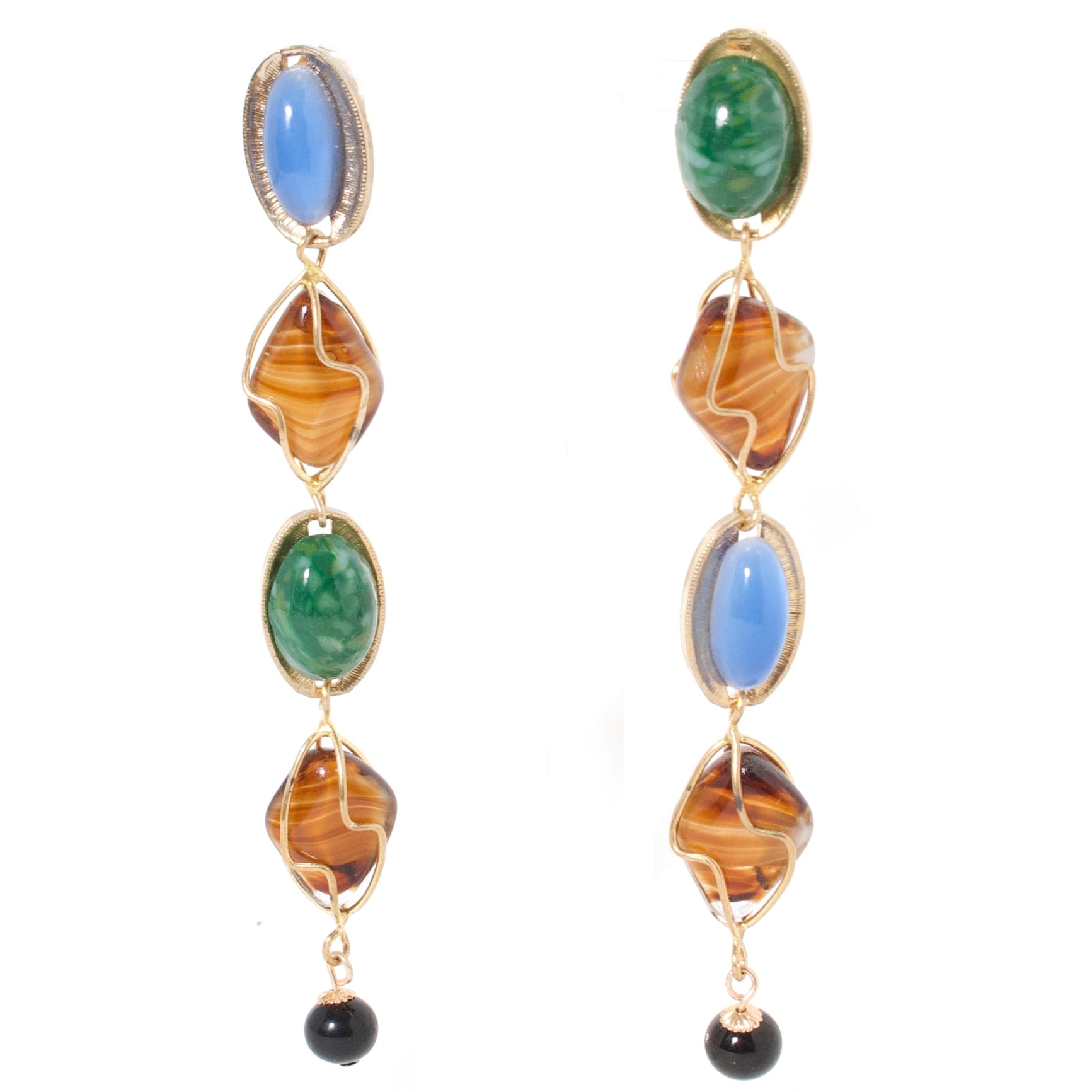 Paseo Earring In Sea/Pine Multi