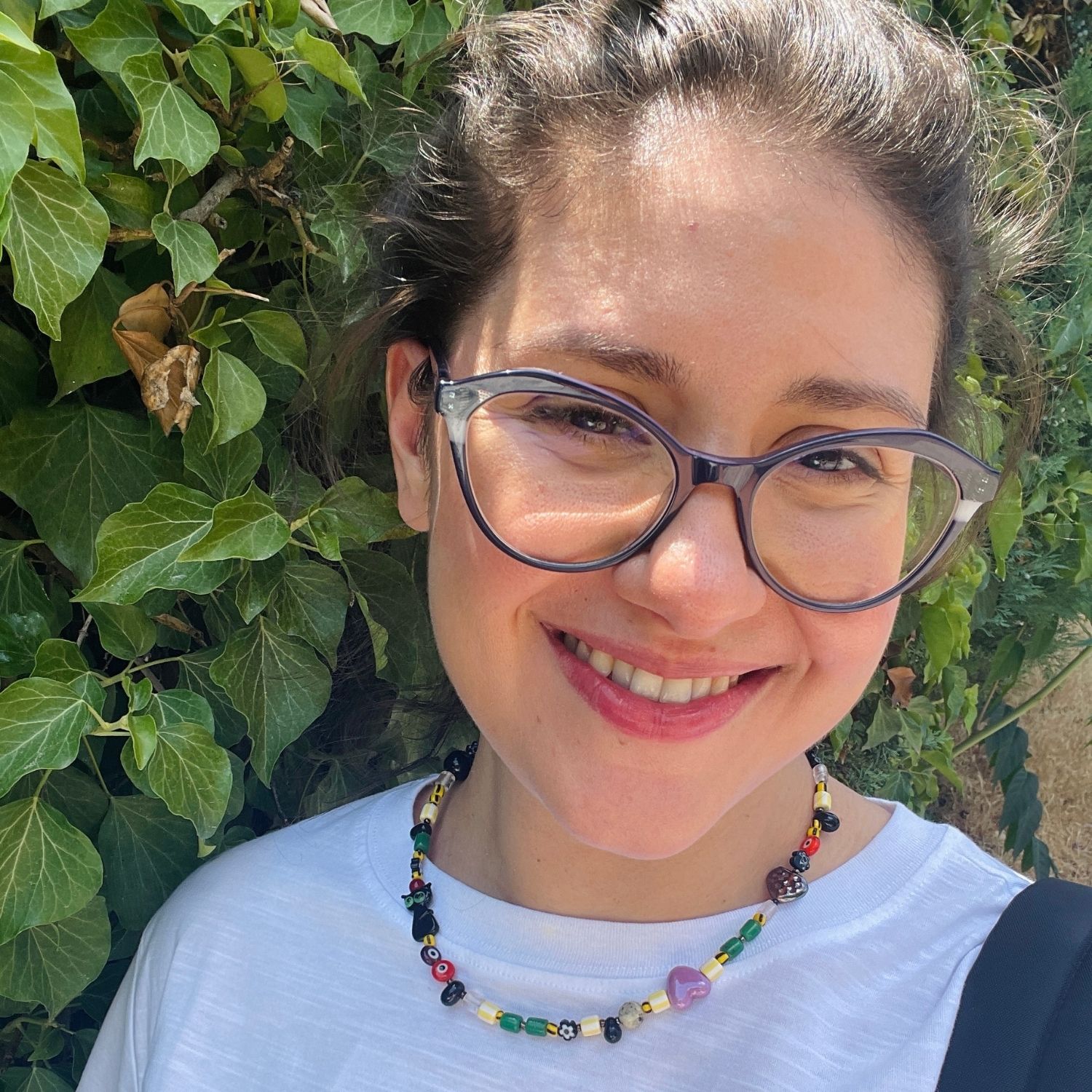 Paspas Cat Necklace – Beaded Necklace With Murano Glass Black Cat Charm, Evil Eye Beads & Colorful Accents