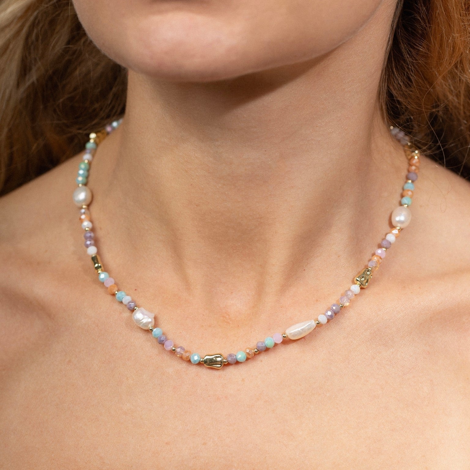 Pastels & Pearls Beaded Necklace